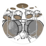 Drums: White Drum Kit: 3D Model: stickers
