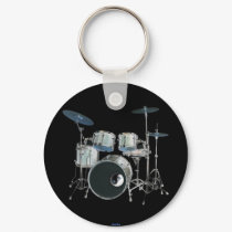 Drums & Yin-Yang Keychain
