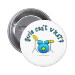Drumset - Blue Pinback Buttons