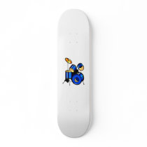 Drumset Graphic Blue version trap set image Skate Board Deck