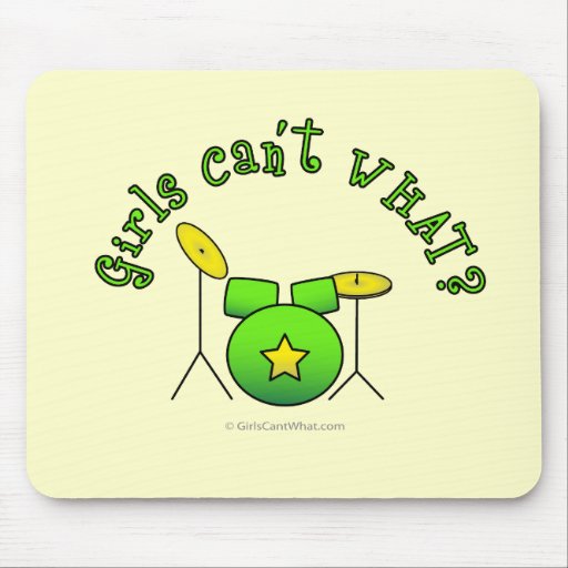 Drumset - Green Mouse Pad