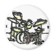 Drumset magnet by Stitchlip Drumset magnet