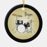 Drumset Personalized Christmas Ornament