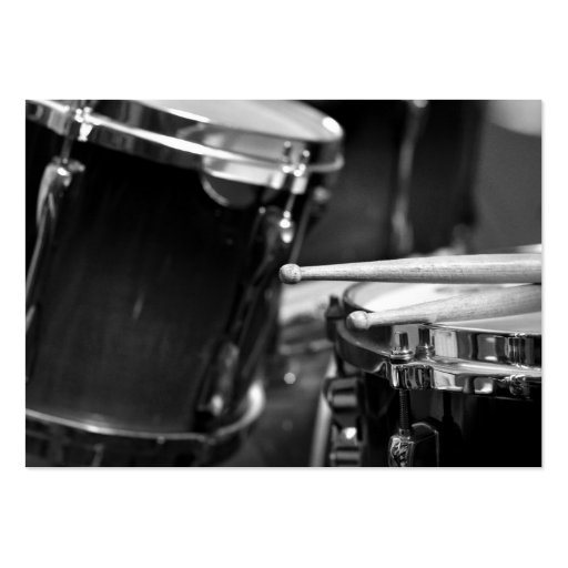 Drumsticks and Snare Drum Business Card Template (front side)