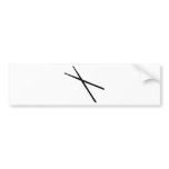 drumsticks icon bumper stickers