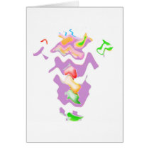 Drunk Granny Wave Dance Greeting Cards