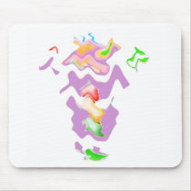 Drunk Granny Wave Dance Mouse Pads