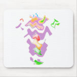 Drunk Granny Wave Dance Mouse Pads