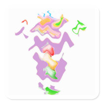 Drunk Granny Wave Dance Square Sticker