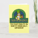 Drunk Leprechaun Card card