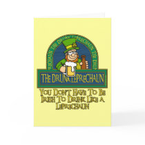 Drunk Leprechaun Card