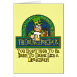 Drunk Leprechaun Card