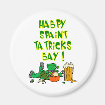 Drunk Leprechaun Refrigerator Magnet