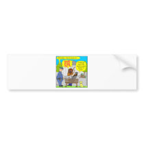 Drunk movie at the zoo- Color cartoon Bumper Stickers