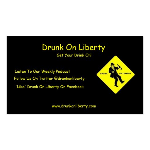 Drunk On Liberty Cards Business Card (front side)