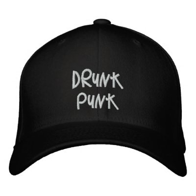 Drunk Punk Cap Embroidered Baseball Cap by fishandthecrawdaddys