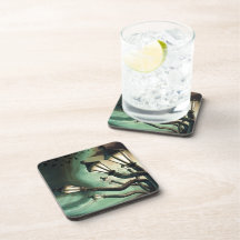 Drunk Streetlamps 2 Beverage Coaster