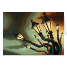 Drunk Streetlamps Cards