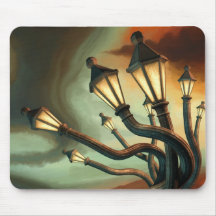 Drunk Streetlamps Mousepad
