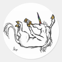 Drunk Unicorn Stickers