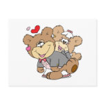 drunk with love cute wedding bears postcard