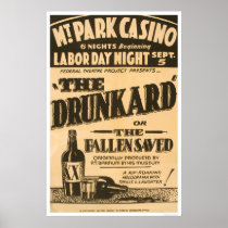 Drunkard Comedy Barnum 1938 WPA Poster