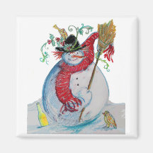 DRUNKED SNOWMAN MAGNETS