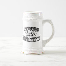 Drunken Hillbilly Skull Design Stein Mugs