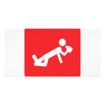 drunken man icon photo greeting card