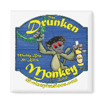 Drunken Monkey Bar Magnet by diveinspirations Drunken Monkey Bar Magnet