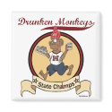 Drunken Monkeys magnet by tshirtfun Drunken Monkeys magnet