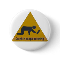 Drunken People Crossing buttons by GreasyGrandma Drunken People Crossing buttons