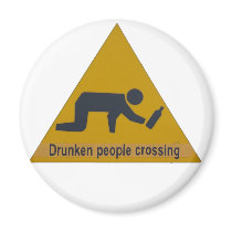 Drunken People Crossing magnets by GreasyGrandma Drunken People Crossing magnets