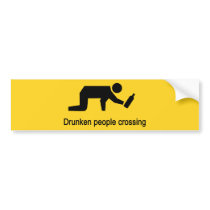 Drunken people crossing ⚠ Thai Sign ⚠