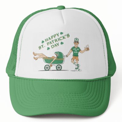 Drunken Saint Pattys Day Trucker Hat by stpatricksdaygifts