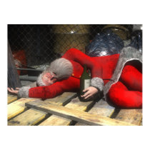 drunken santa print
