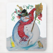 DRUNKEN SNOWMAN mousepads by bulgan_lumini DRUNKEN SNOWMAN mousepads