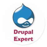 Drupal Expert Round Sticker