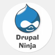 Drupal Ninja Round Stickers