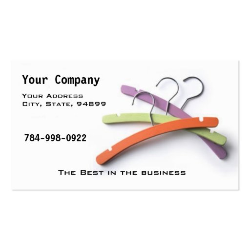 Dry Cleaners or Laundry Business Card Template (front side)
