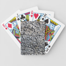 Dry, Cracked Soil Texture Bicycle Playing Cards