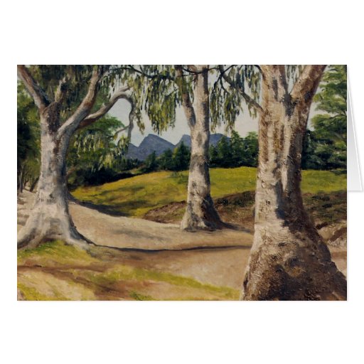 Dry creek and gumtrees in the Flinders Greeting Cards