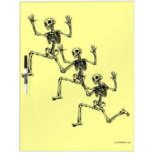 DRY ERASE BOARD RUNNING SKELETONS BY ARA