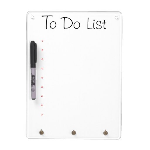 Dry Erase Board To Do List Zazzle