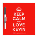 [Crown] keep calm and love kevin  Dry-erase Boards