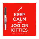 [Skateboard] keep calm and jog on kitties  Dry-erase Boards