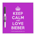 [Crown] keep calm and love bieber  Dry-erase Boards