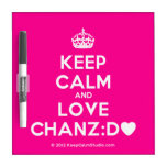 [Crown] keep calm and love chanz:d [Love heart]  Dry-erase Boards