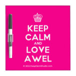 [Cupcake] keep calm and love awel  Dry-erase Boards
