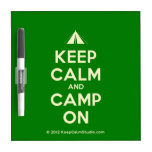 [Tent] keep calm and camp on  Dry-erase Boards